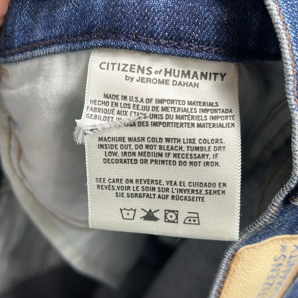 Revolve Citizens Of Humanity Sasha Twist Low Slung Flare in Blue Mountain. - Picture 11 of 12